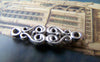 Accessories - 20 Pcs Of Antique Silver Flower Connector Charms 8.5x25mm A969