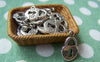 Accessories - 20 Pcs Of Antique Silver Flower Lock Charms Double Sided 10x13mm A1244