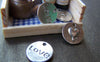 Accessories - 20 Pcs Of Antique Silver Heart Round Charms 15mm A1358