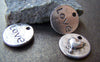 Accessories - 20 Pcs Of Antique Silver Heart Round Charms 15mm A1358