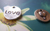 Accessories - 20 Pcs Of Antique Silver Heart Round Charms 15mm A1358