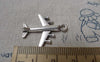 Accessories - 20 Pcs Of Antique Silver Jet Plane Charms 22x28mm A6873