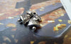 Accessories - 20 Pcs Of Antique Silver Jingle Bell Christmas Charms 15x17mm A5526