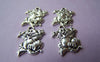Accessories - 20 Pcs Of Antique Silver Kitten Cat Charms 13x17mm A1171
