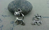 Accessories - 20 Pcs Of Antique Silver Kitten Cat Charms 15x22mm A1146