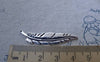 Accessories - 20 Pcs Of Antique Silver Long Feather Charms 9x44mm A7673