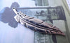 Accessories - 20 Pcs Of Antique Silver Long Feather Charms 9x44mm A7673