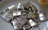 Accessories - 20 Pcs Of Antique Silver Love Heart Lock Charms Double Sided 11x20mm A1235