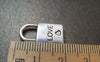 Accessories - 20 Pcs Of Antique Silver Love Heart Lock Charms Double Sided 11x20mm A1235