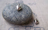 Accessories - 20 Pcs Of Antique Silver Lovely 3D Heart Charms 7mm A905