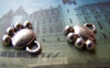 Accessories - 20 Pcs Of Antique Silver Lovely Bear Paw Charms 13x14mm A3666