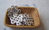 Accessories - 20 Pcs Of Antique Silver Lovely Chinese Knot Charms 14x17mm A3840