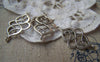 Accessories - 20 Pcs Of Antique Silver Lovely Chinese Knot Connector Charms 18x27mm A1127