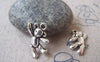 Accessories - 20 Pcs Of Antique Silver Lovely Dancing Bear Charms 19mm A4335