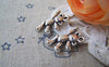 Accessories - 20 Pcs Of Antique Silver Lovely Dancing Bear Charms 19mm A4335