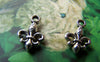 Accessories - 20 Pcs Of Antique Silver Lovely Flower Lily Charms 10x15mm A1124