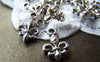 Accessories - 20 Pcs Of Antique Silver Lovely Flower Lily Charms 10x15mm A1124