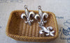 Accessories - 20 Pcs Of Antique Silver Lovely Flower Lily Charms 12x18mm A2336
