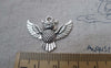 Accessories - 20 Pcs Of Antique Silver Lovely Owl Charms 23x30mm A7559