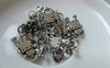 Accessories - 20 Pcs Of Antique Silver Lovely Robot Charms 9x17mm A6331