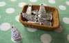 Accessories - 20 Pcs Of Antique Silver Matryoshka Russian Doll Charms 8x17mm A1544
