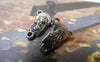 Accessories - 20 Pcs Of Antique Silver Nun Maria Three Loops Connectors Charms 12x16mm A6033