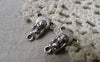 Accessories - 20 Pcs Of Antique Silver Nun Maria Three Loops Connectors Charms 12x16mm A6033