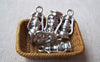 Accessories - 20 Pcs Of Antique Silver Oil Hurricane Lamp Charms 10x20mm A885