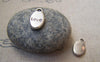 Accessories - 20 Pcs Of Antique Silver Oval Charms 8x15mm A3116