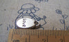 Accessories - 20 Pcs Of Antique Silver Oval Charms 8x15mm A3116