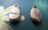Accessories - 20 Pcs Of Antique Silver Oval Charms 8x15mm A3286