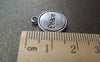 Accessories - 20 Pcs Of Antique Silver Peace Round Charms 13mm A1308