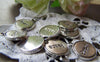Accessories - 20 Pcs Of Antique Silver Peace Round Charms 13mm A1308