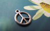 Accessories - 20 Pcs Of Antique Silver Peace Symbol Charms 12mm A3658