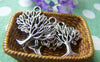 Accessories - 20 Pcs Of Antique Silver Peace Tree Charms 16x20mm A1020