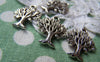Accessories - 20 Pcs Of Antique Silver Peace Tree Charms 16x20mm A1020