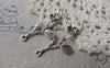 Accessories - 20 Pcs Of Antique Silver Pewter Flower Branch Charms 13x41mm A7175