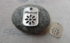 Accessories - 20 Pcs Of Antique Silver Rectangular Handmade Flower Charms 14x19mm A6693