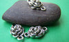 Accessories - 20 Pcs Of Antique Silver Rose Flower Connectors Charms 10x15mm A1107