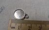 Accessories - 20 Pcs Of Antique Silver Round Base Settings Pendant Double Sided Match 12mm Cabochon A6885