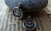 Accessories - 20 Pcs Of Antique Silver Round Tribal Face Charms 10x14mm A2786