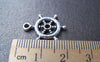 Accessories - 20 Pcs Of Antique Silver Rudder Charms 15x20mm A1274