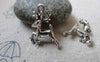 Accessories - 20 Pcs Of Antique Silver Running Deer Charms 17x22mm A6330
