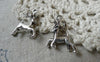Accessories - 20 Pcs Of Antique Silver Running Deer Charms 17x22mm A6330