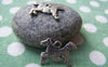 Accessories - 20 Pcs Of Antique Silver Running Horse Charms 14x18mm A553