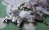 Accessories - 20 Pcs Of Antique Silver Running Horse Charms 14x18mm A553