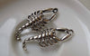 Accessories - 20 Pcs Of Antique Silver Scorpion Charms Pendants Double Sided 16x41mm A6042