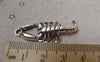 Accessories - 20 Pcs Of Antique Silver Scorpion Charms Pendants Double Sided 16x41mm A6042