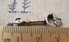 Accessories - 20 Pcs Of Antique Silver Skeleton Cat Key Charms 10x35mm A1233