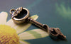 Accessories - 20 Pcs Of Antique Silver Skeleton Cat Key Charms 10x35mm A1233